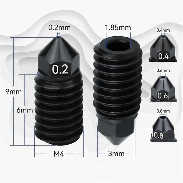 For Bambu Nozzles, Upgraded to 500 High-Temperature Wear-Resistant and Removable for A1Mini 3D Printer