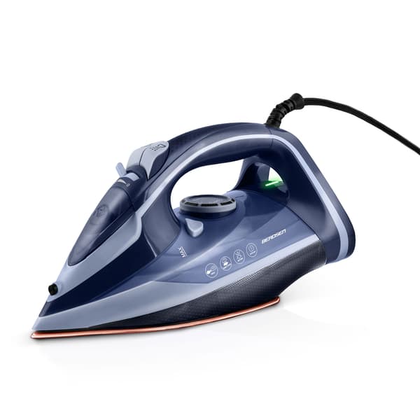 Dampstrykejern 3000W, Keramisk strykesåle, Vertikal bruk