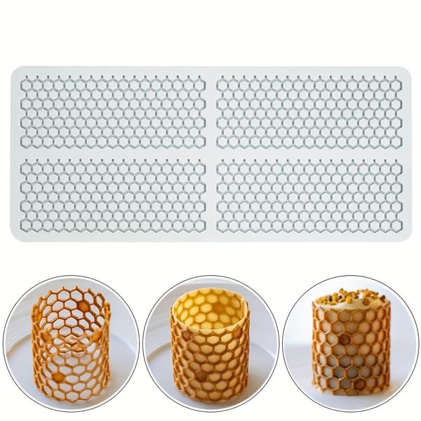 Honeycomb Silikone Kageform med Blondemønster Non-Stick til Chokolade Karamell Bagværk