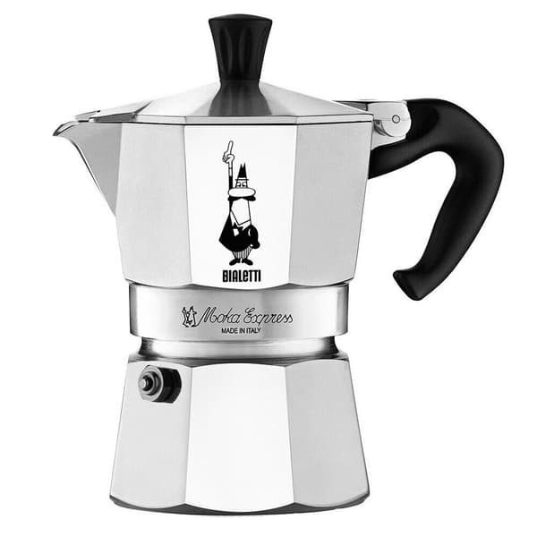 Bialetti Moka Express 2 Cups Aluminium, Svart
