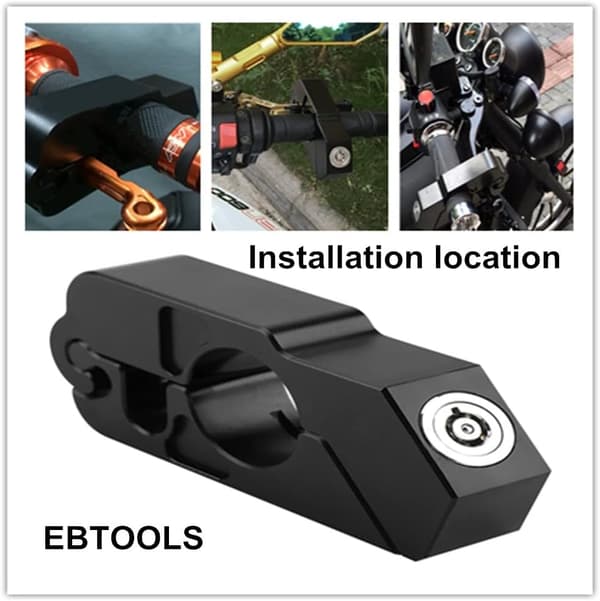 Handlebar Lock, Universal Aluminum Alloy Motorcycle Handlebar Brake