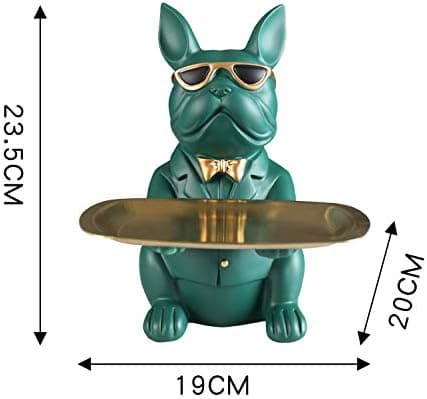 Bulldog statue, home decor, with removable storage unit