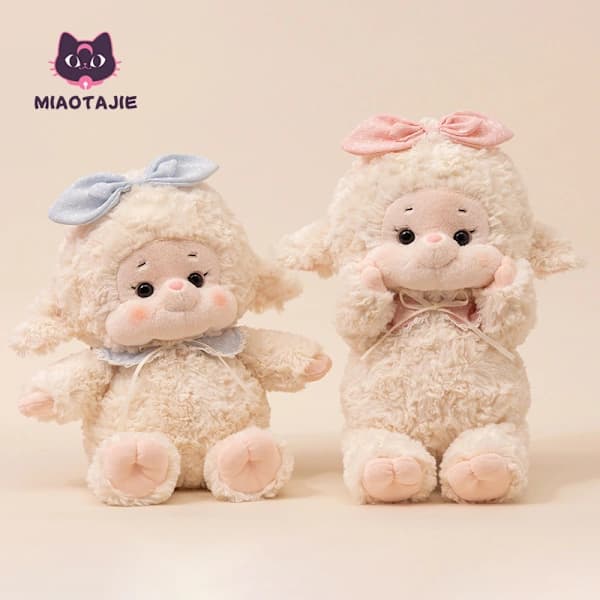 Lamb Series Doll Cute Plush Toy Rabbit Doll Pillow Rabbit Milkshake + Blue Rabbit Milkshake + Blue 40cm