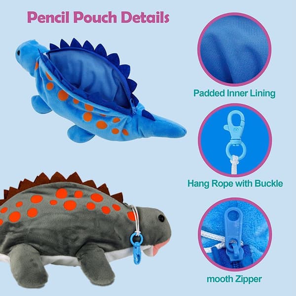 Penaali pehmeä plyysi dinosaurus harmaa