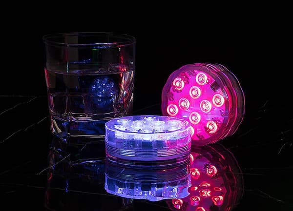 Colorful LED Diving Lights with Remote Control for Pool and Aquarium Lighting, 2-pack