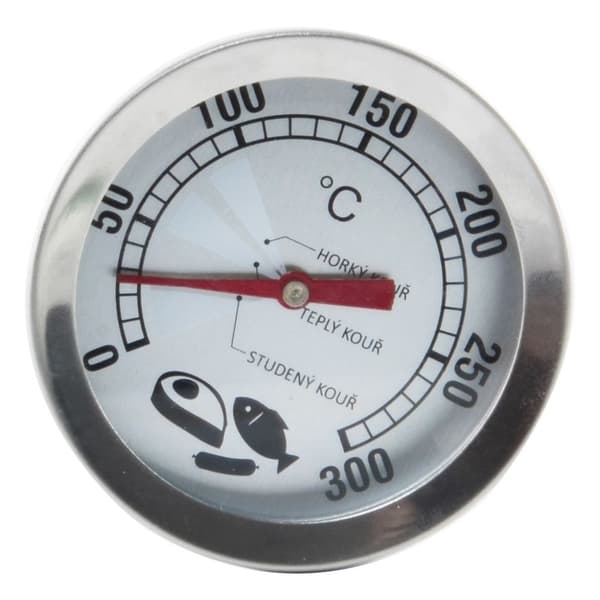 Røgovn-termometer: Monteres i dør, måler 0-300°C