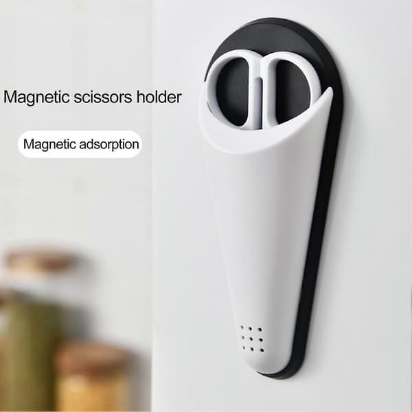 Magnetic Scissor Holder Removable Refrigerator Magnetic Scissor Storage Box for Home Kitchen