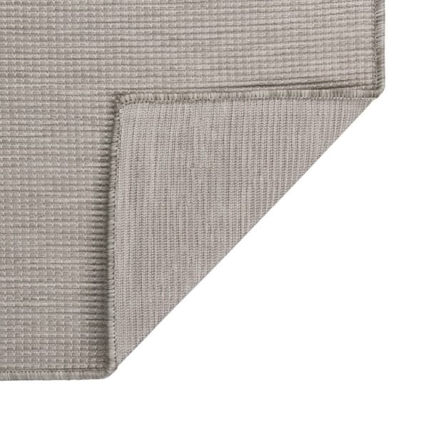vidaXL Udendørstæppe fladvævet 100x200 cm lysegrå Taupe 1700