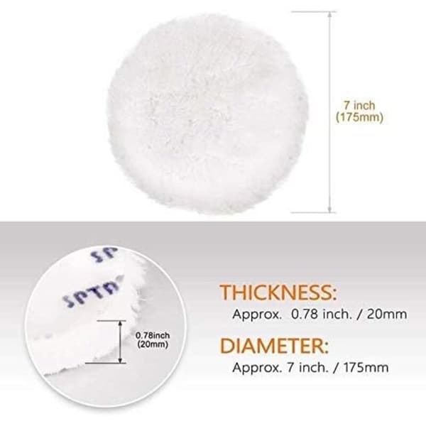 AIMOONSA 5 dele 180 mm uldpoleringssvamp M14 TPI til polermaskine