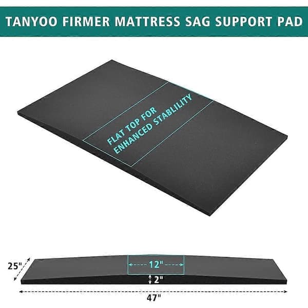 Sagging Mattress Support Fix Sagging Beds High-Density Foam Insert for Sagging Bed Repair 47 X 2 Black