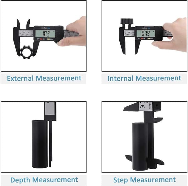 Adoric Digital Caliper - 0-6\" Electronic Measuring Tool with Large LCD Display