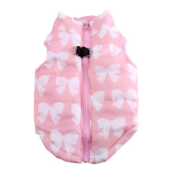 Stylish Pink Winter Cotton Pet Jacket Size L