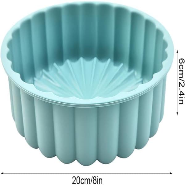 20 cm rund kageform, rund silikoneform, genanvendelige silikone kageforme, til cheesecake, brownie