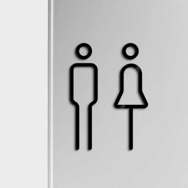1 Pari WC-kyltti Seinätarra Tarra KULTA kulta