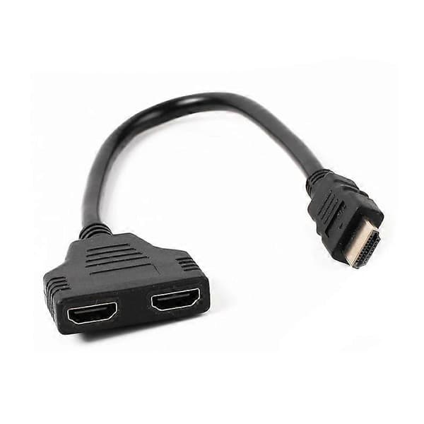1 ind 2 ud HDMI-kompatibel han til dobbelt hun splitter adapter konverteringskabel til PC DVD