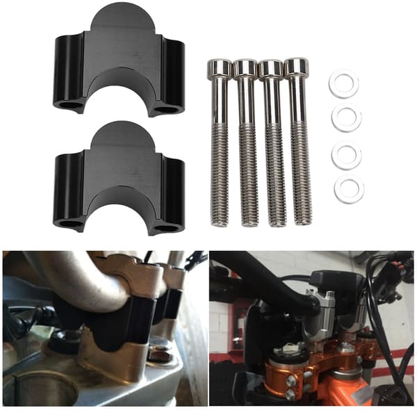 28mm Aluminum Handlebar Risers, Clamp Mount, 28MM Height Adapter for Motorcycle ATV