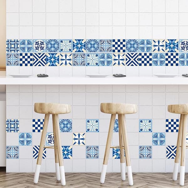 20 Wall Stickers - Self-Adhesive Tile Decals for Backsplash - for Living Room, Kitchen, Bathroom - 15x15 cm