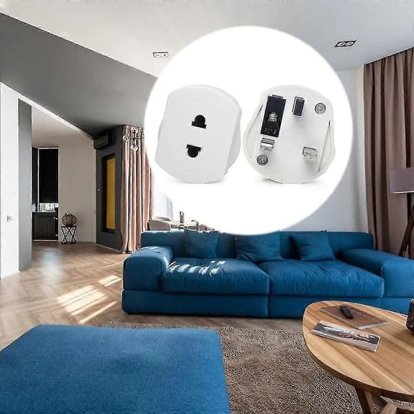 Britisk stikkontaktadapter til elektrisk tandbørste, 2-benet til 3-benet adapterstik
