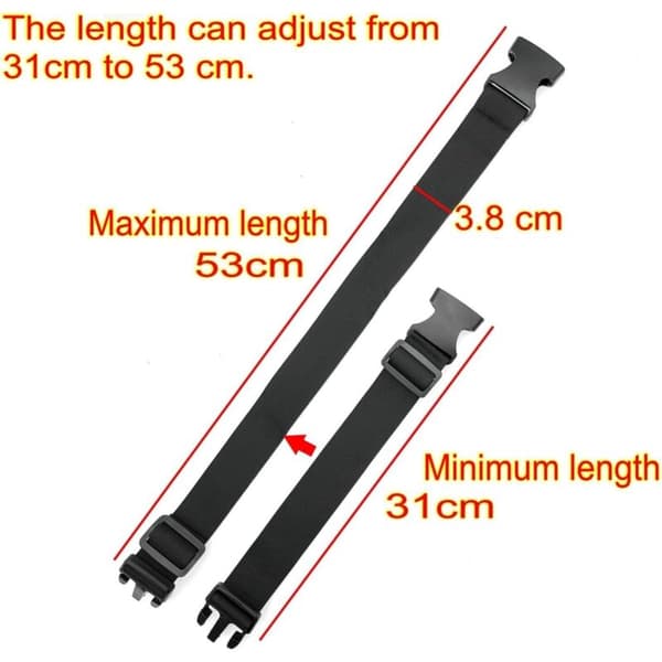 Set of 2 short luggage straps (30-50 cm) for adding a bag