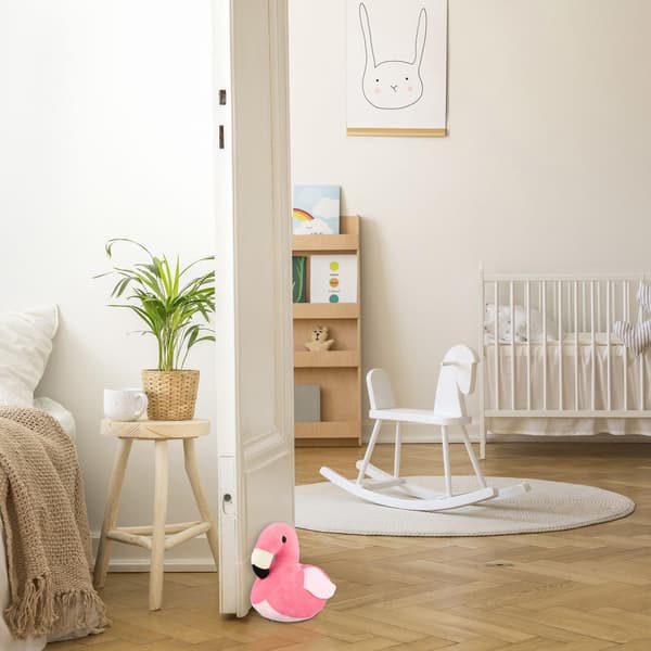 Dørstopp tøy flamingo