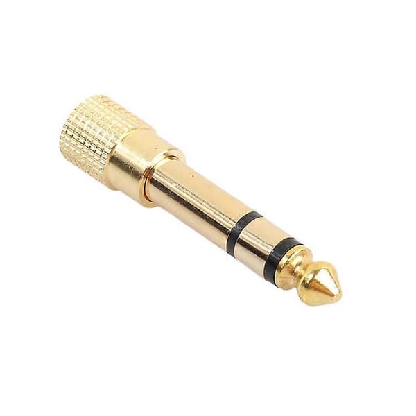6.35 Han til 3.5 Hun Stereo Adapter Terminaler Lydstik Hovedtelefonadapter