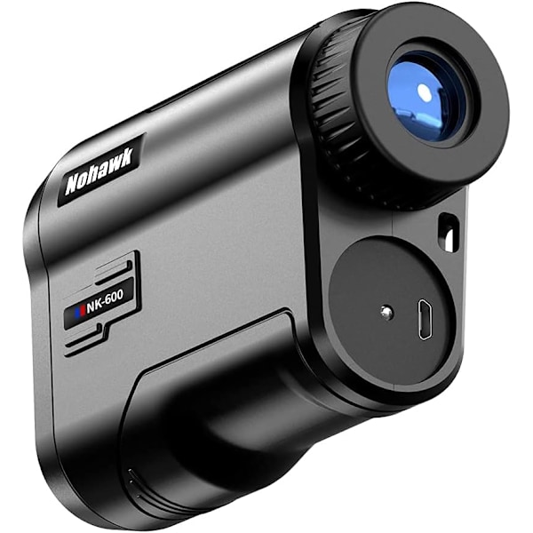 NOHAWK Højpræcisions Teleskop Laser Afstandsmåler med Hældning og Højpræcisions Flagstangslås med Vibration (USB Genopladelig) sort 【H】600m