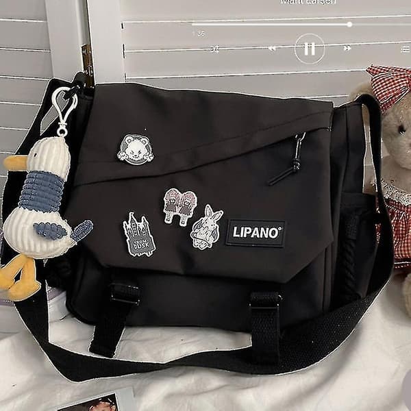 Retro Messenger Bag Men's Large Capacity Lightweight Shoulder Bag Adjustable Shoulder Strap