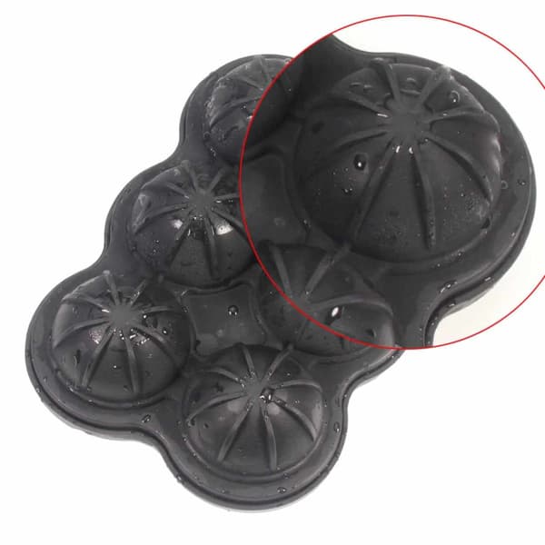 2-pak 6 runde isterninger silikone isform isterningkugler sort black