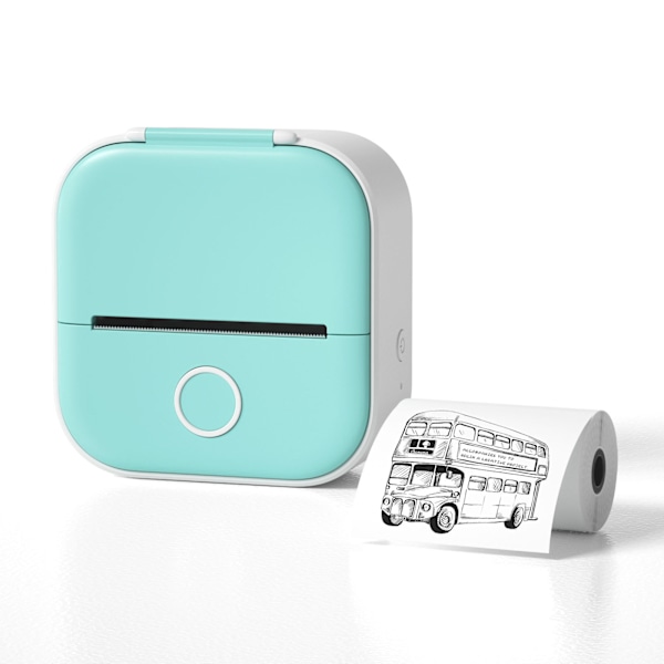 Phomemo T02 Termisk Mini Printer - Lille, Bærbar Bluetooth Printer til Hjemmet og Mobilen - Perfekt til Etiketter, Noter og Fejlrettelser all green