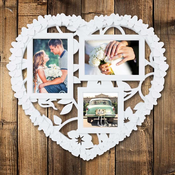 Hjerteformet collageramme