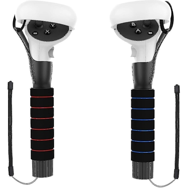 Dobbelt udvidede greb til Oculus Quest, Quest 2 eller Rift S controllere til at spille Beat Saber spil