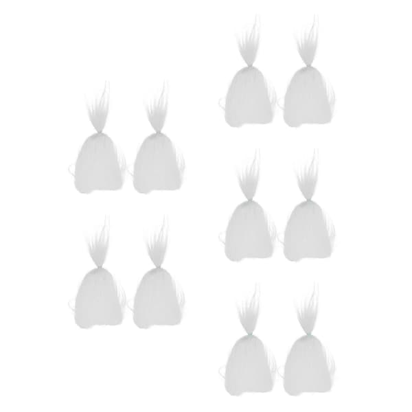 Fur Ears Headwear for Party 10 Pcs White Plush Costume Accessory