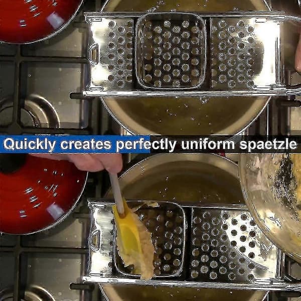 Spaetzle-maker i rustfritt stål med komfortabelt grep