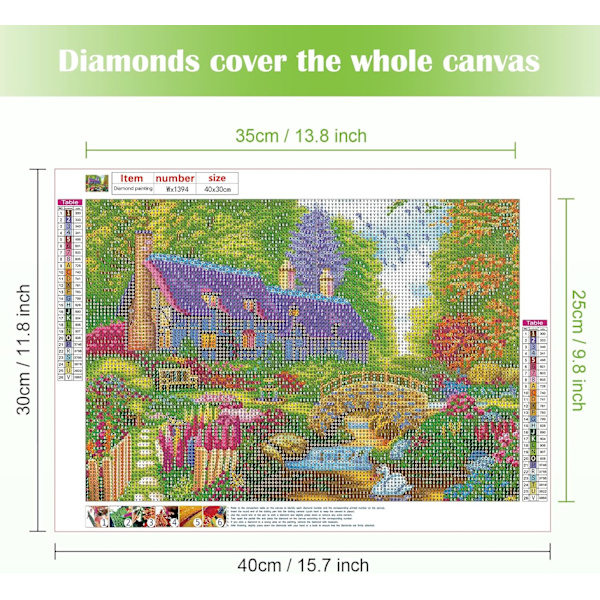 (28) 3 dele DIY Diamantmaleri Julekit, 5D Julebroderi