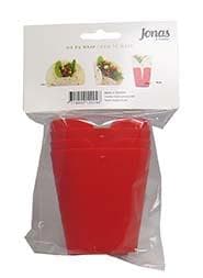 Wrapholder 4-pack rød Jonas of Sweden Röd red
