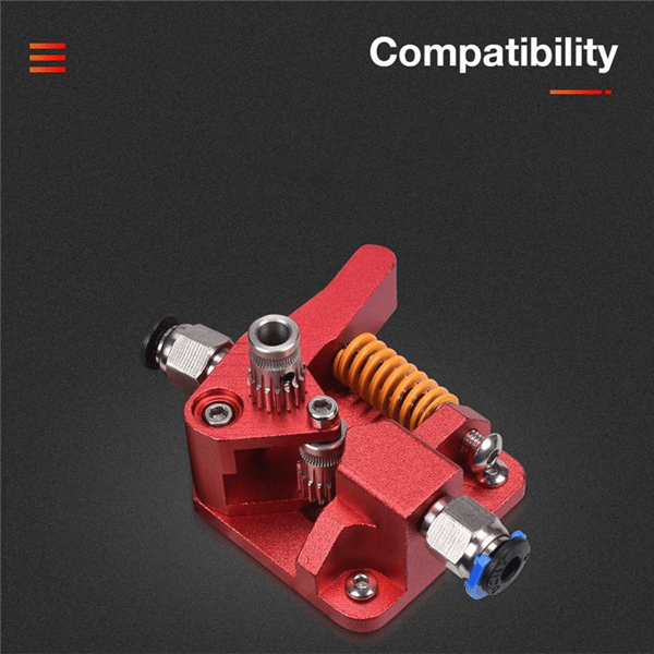 Dual Gear Extruder Compatible with Ender 3 CR10 CR-10 Pro CR-10S Tornado Aluminum Drive for 3D Printer