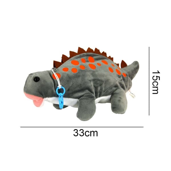 Penaali pehmeä plyysi dinosaurus harmaa