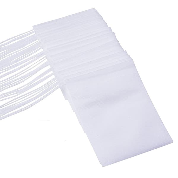 100-pakning tomme teposer Vit white