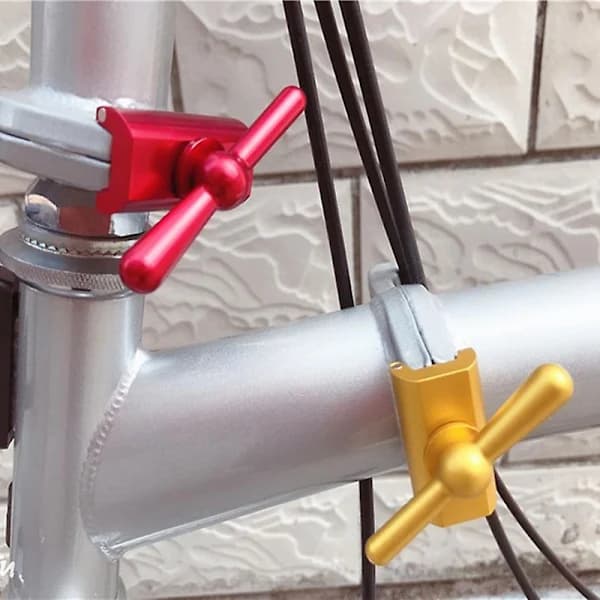 [PL】 Foldable Bicycle Crane Handlebar Foldable C-buckle Bicycle Parts Accessories for, Red