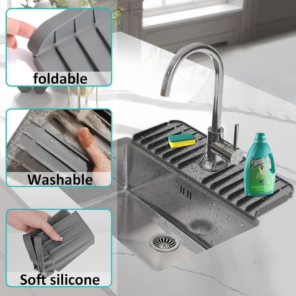 Silicone Faucet Mat for Kitchen - Sink Splash Guard