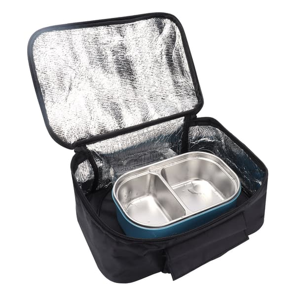 Bærbar 12V bilmikrobølgeovn 90W 28x20x12cm Sort