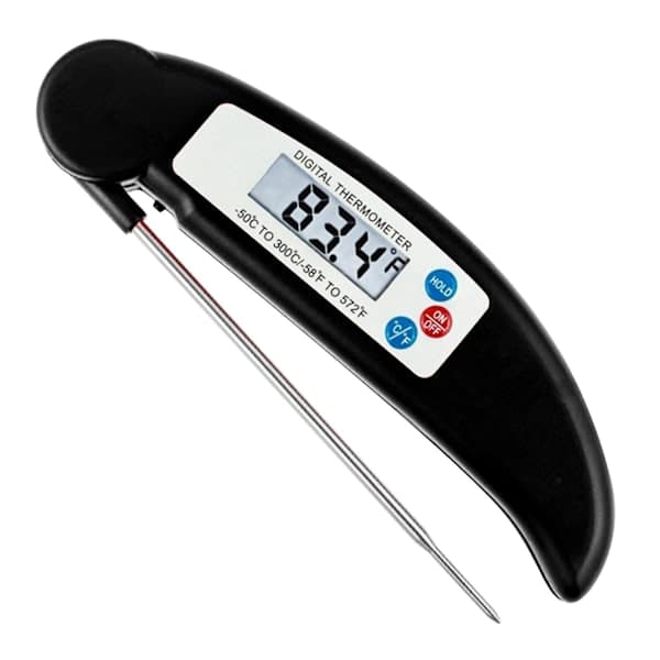 Madtermometer Elektronisk Timing Multifunktionelt Grilltermometer Sort