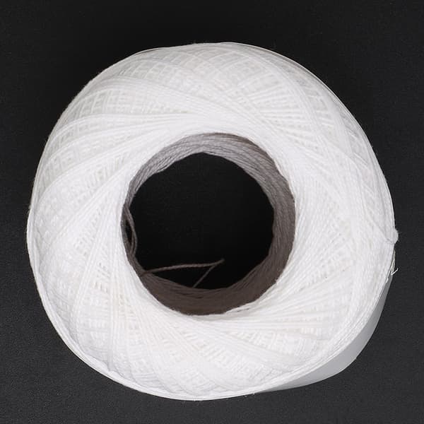 Sommersilke Håndhæklet Blonde Line6601 Sne Hvid
