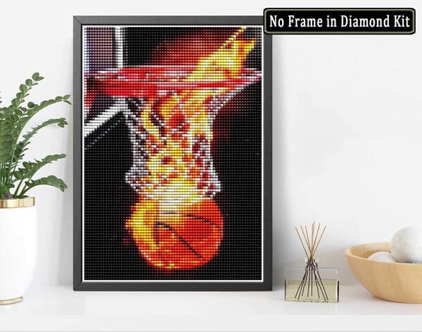 5D Diamantmalingssæt Basketball, Diamantkunst Sport DIY efter tal