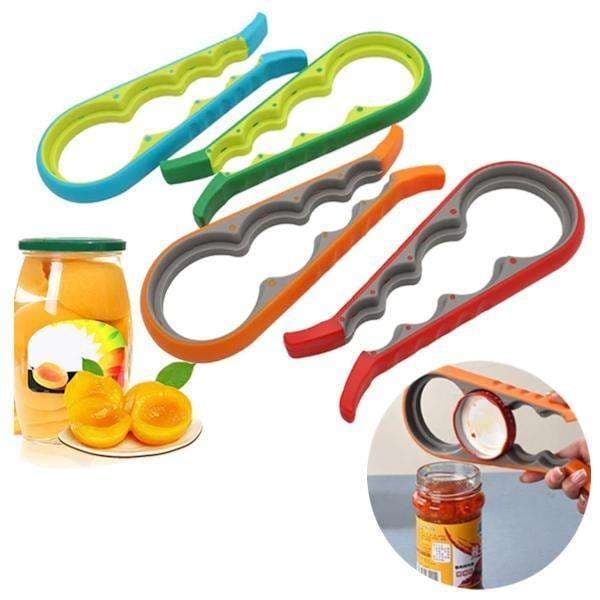 Multifunctional Jar and Bottle Opener with Ergonomic Grip for Kitchen Use Multicolored 22.5 x 8.5 cm Multicolour multifärg
