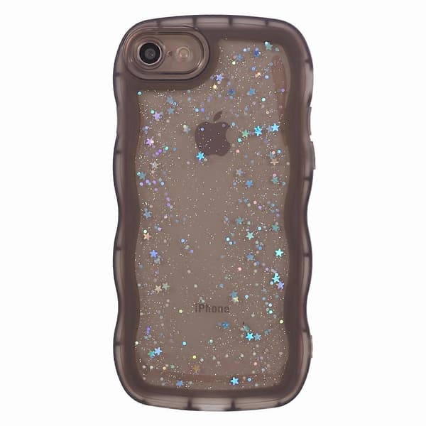 JTW-serien Cover til iPhone 7/8/SE (2020)/SE (2022) Glitterstjerner Bølget Kant TPU Multicolor Style A Multicolor Style A