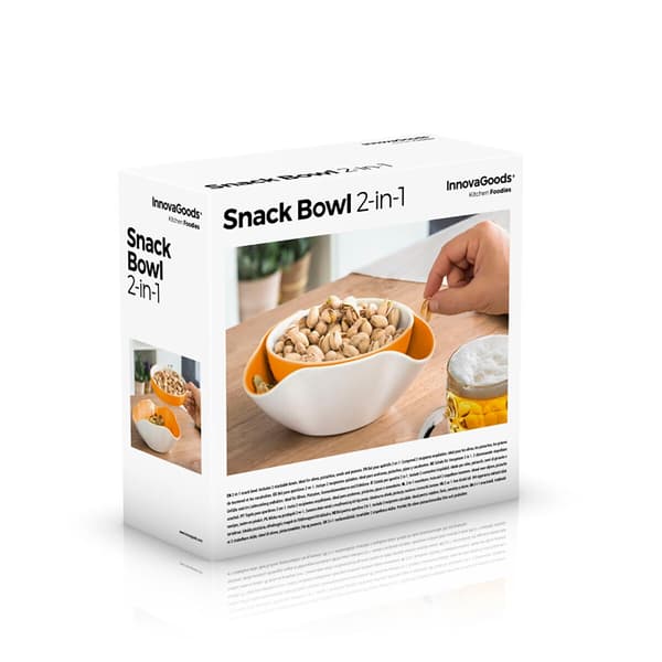 2-i-1 Snacksskåler InnovaGoods 2 deler