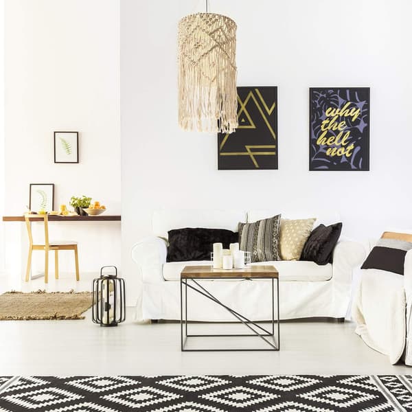 Boho Hängande Lampskärm Macramé Ljusskärm 25 cm Vardagsrum Sovrum Badrum