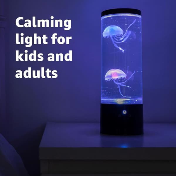 Manet-lavalampe, sensorisk akvariumlampe, USB-bordlampe med fjernkontroll