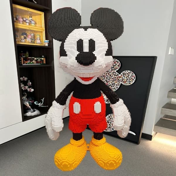 5400 st. Stora Mickey Mouse-byggklossar, massiv DIY-montering, ikoniska Mickey-öron & figur
